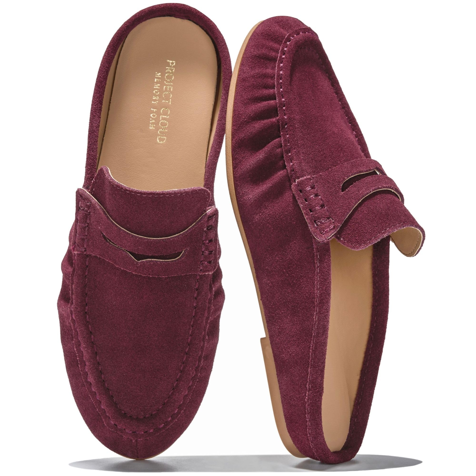 Project Cloud Women's | 100% Genuine Leather Penny Loafers | Memory Foam Insole | Lightweight | Non-Slip - Becker