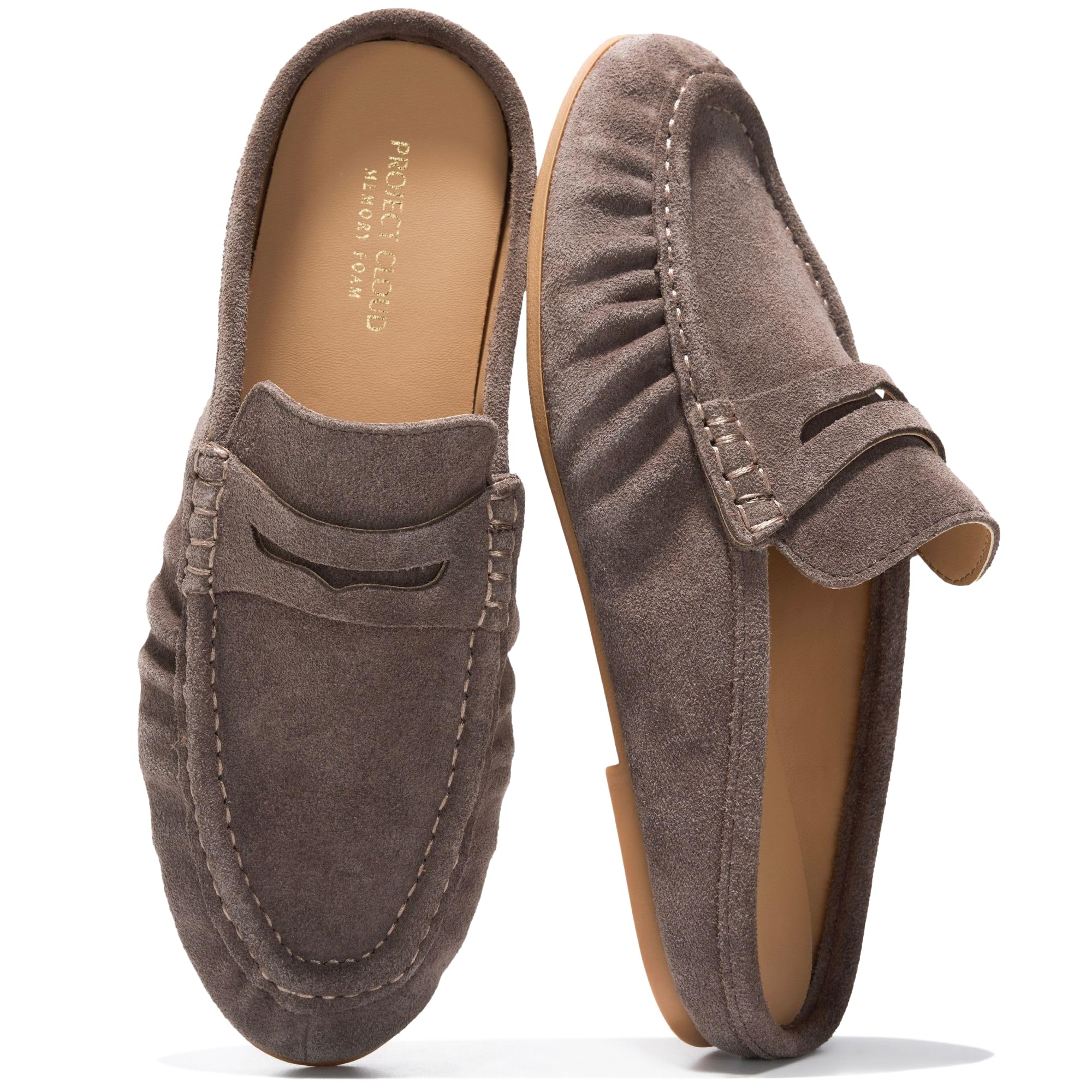Project Cloud Women's | 100% Genuine Leather Penny Loafers | Memory Foam Insole | Lightweight | Non-Slip - Becker