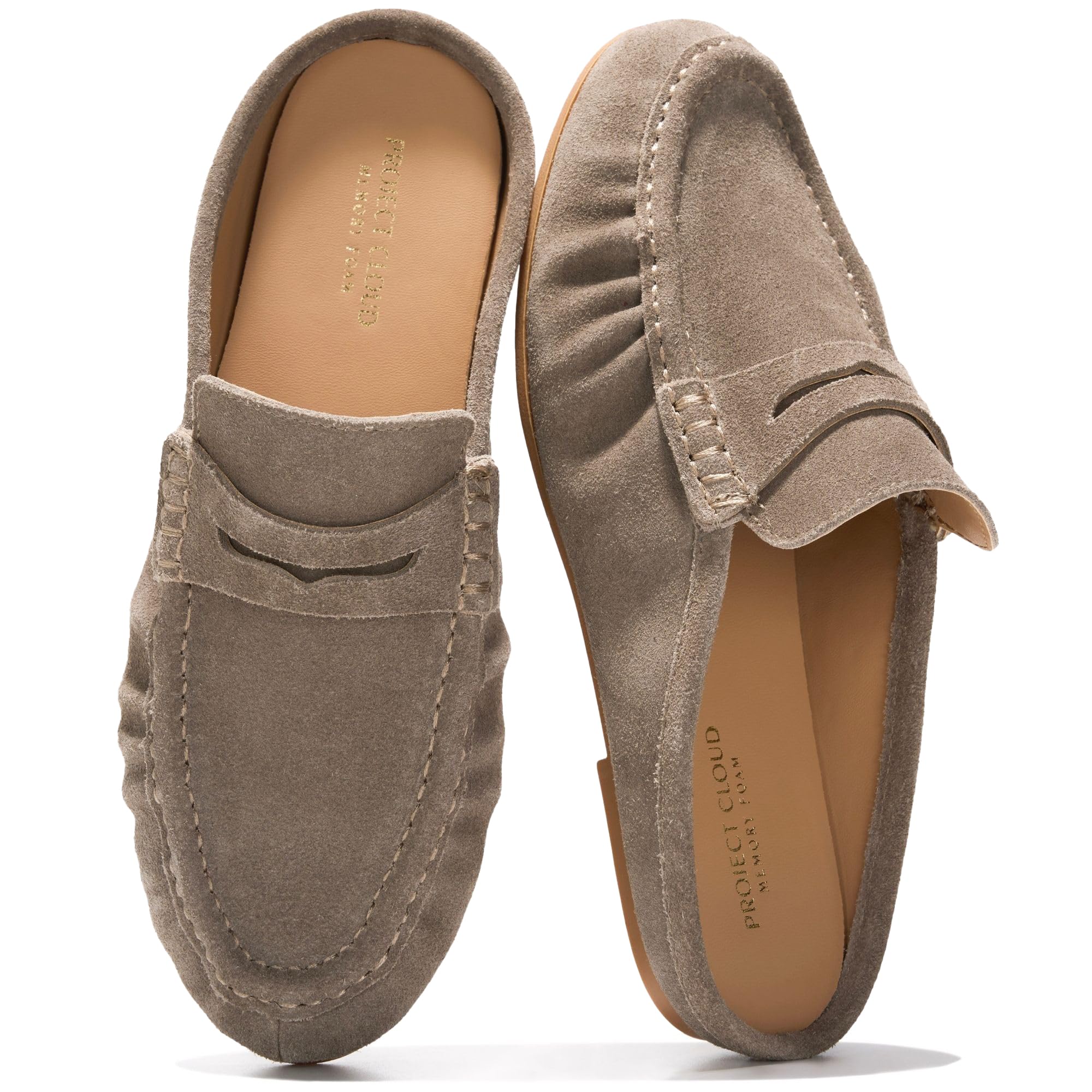 Project Cloud Women's | 100% Genuine Leather Penny Loafers | Memory Foam Insole | Lightweight | Non-Slip - Becker