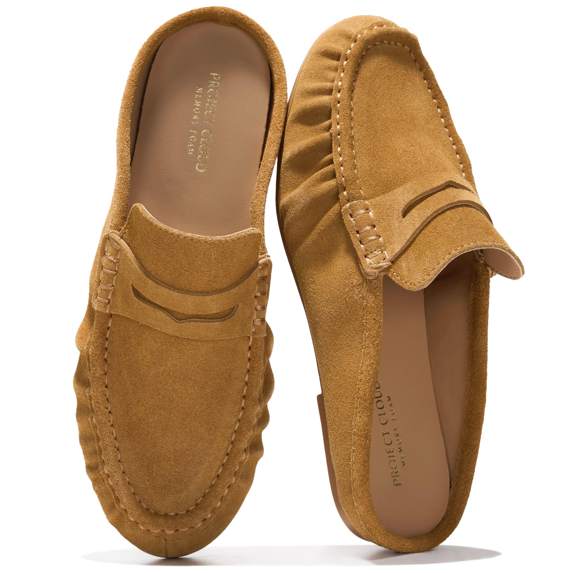 Project Cloud Women's | 100% Genuine Leather Penny Loafers | Memory Foam Insole | Lightweight | Non-Slip - Becker