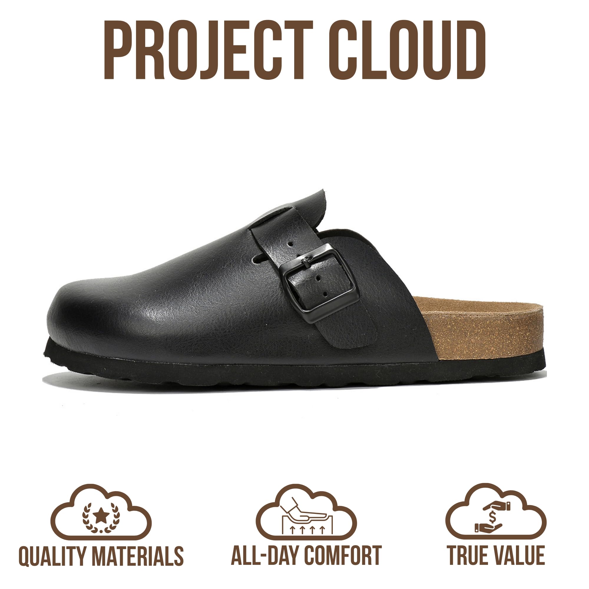 Project Cloud Women's | Genuine Suede Footbed Clogs | ProjectPlush | Lightweight | Non-Slip - Benton