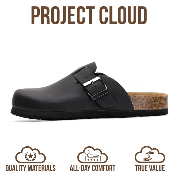 Project Cloud Women's | Genuine Suede Footbed Clogs | ProjectPlush | Lightweight | Non-Slip - Benton