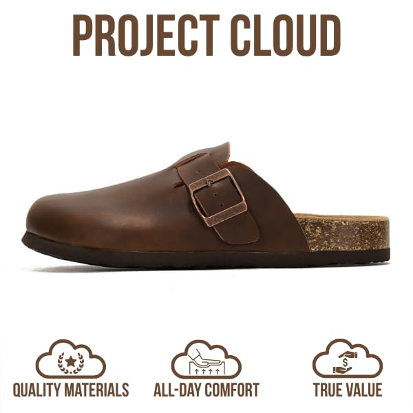 Project Cloud Women's | Genuine Suede Footbed Clogs | ProjectPlush | Lightweight | Non-Slip - Benton