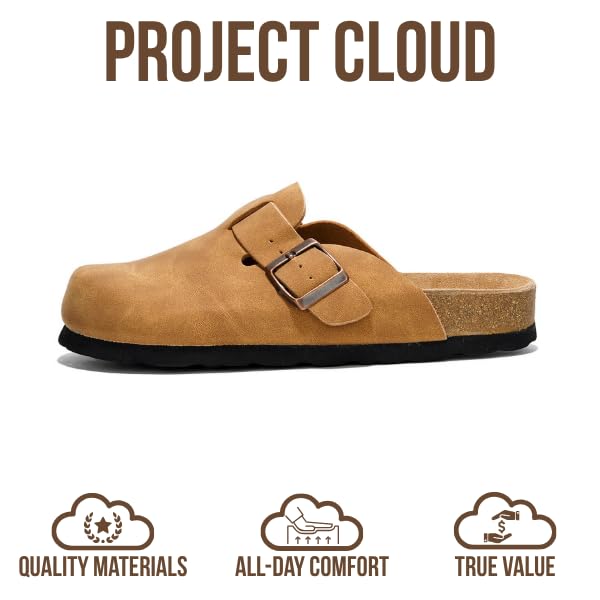 Zuecos de cuero para mujer Benton de Project Cloud: espuma viscoelástica y soporte 