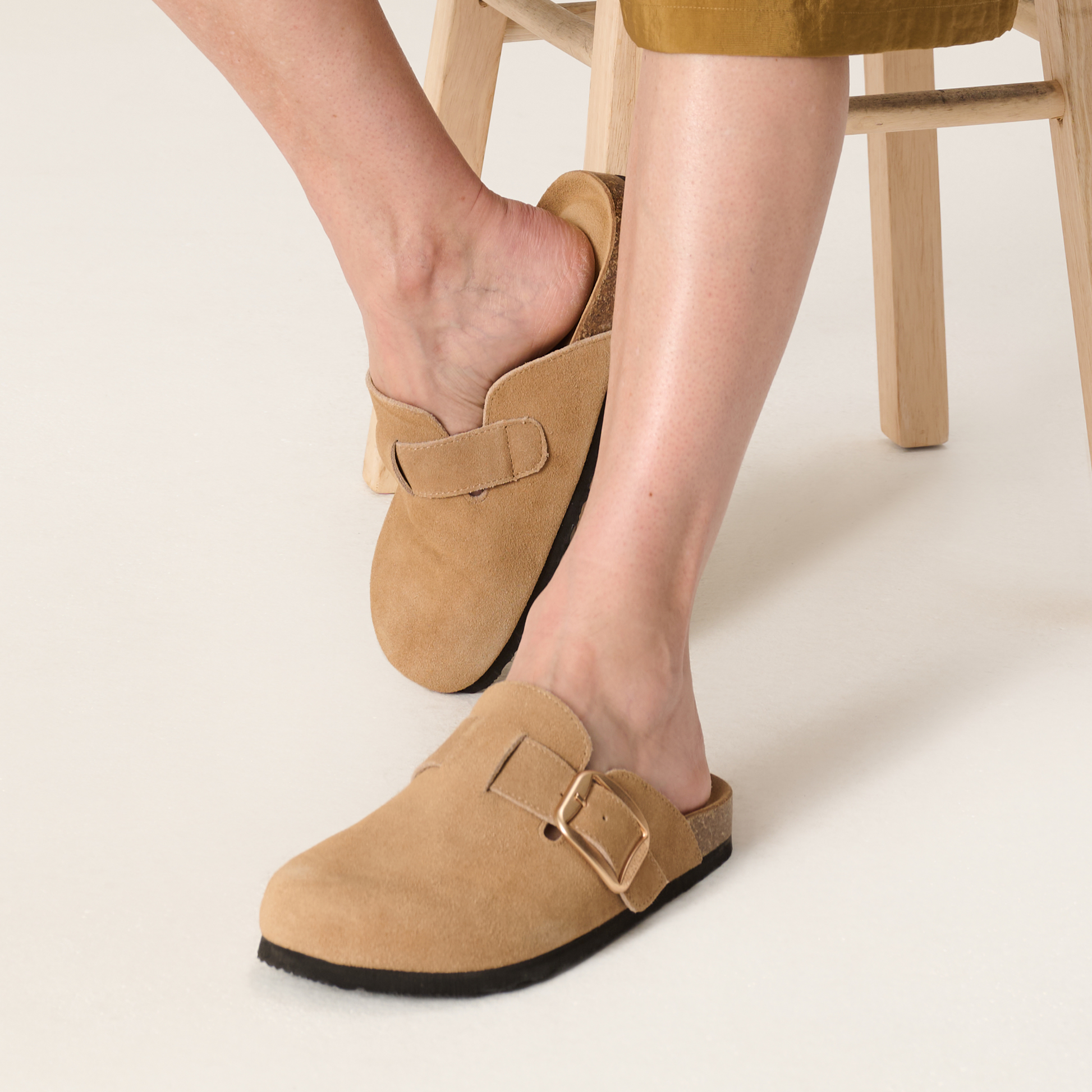 Project Cloud Women's | Genuine Suede Footbed Clogs | ProjectPlush | Lightweight | Non-Slip - Benton - Project Cloud - Clogs -Shop Project Cloud premium footwear Now!