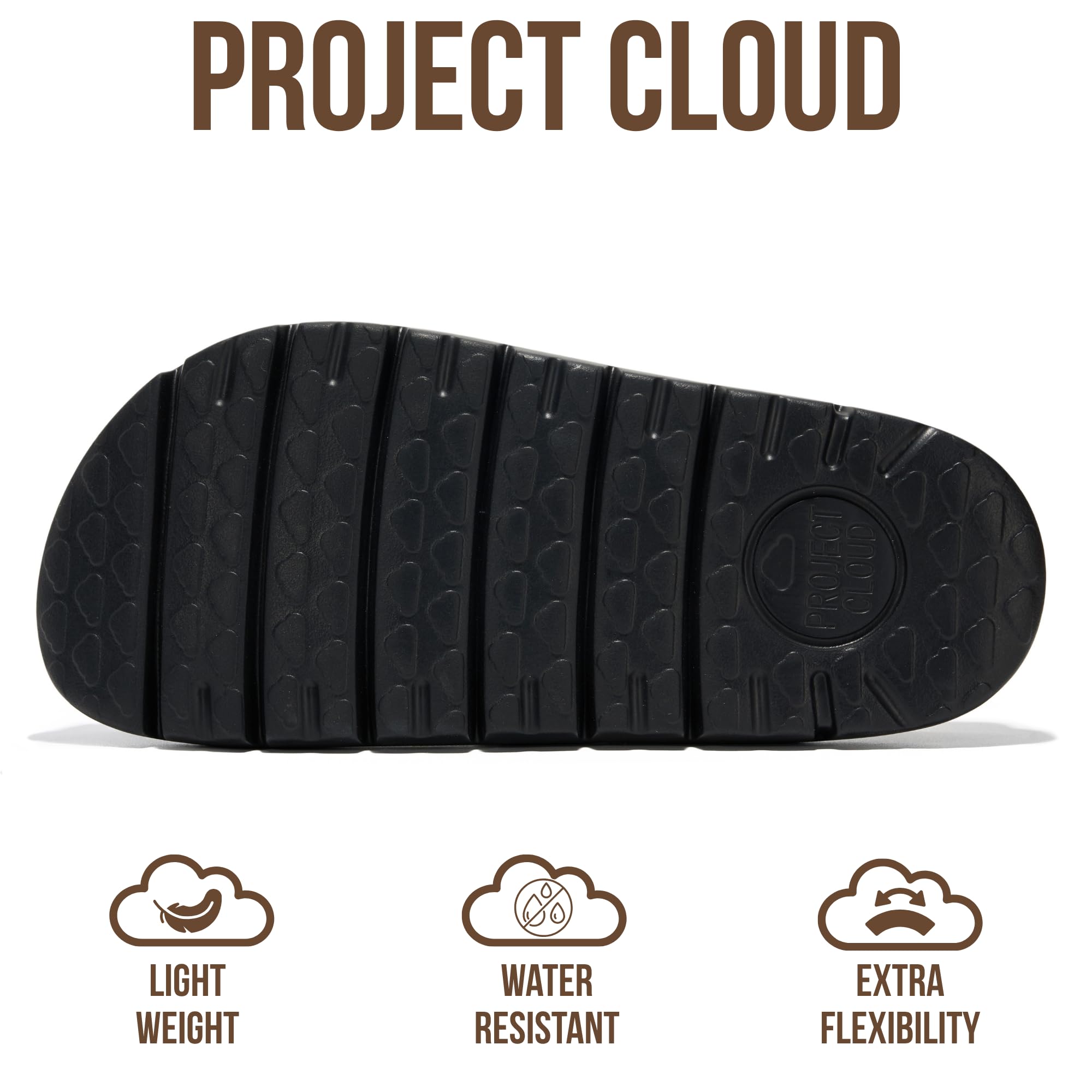 Project Cloud de mujer | Zuecos de cuero genuino | ProjectPlush | Ligeros | Antideslizantes - Benton Chunky