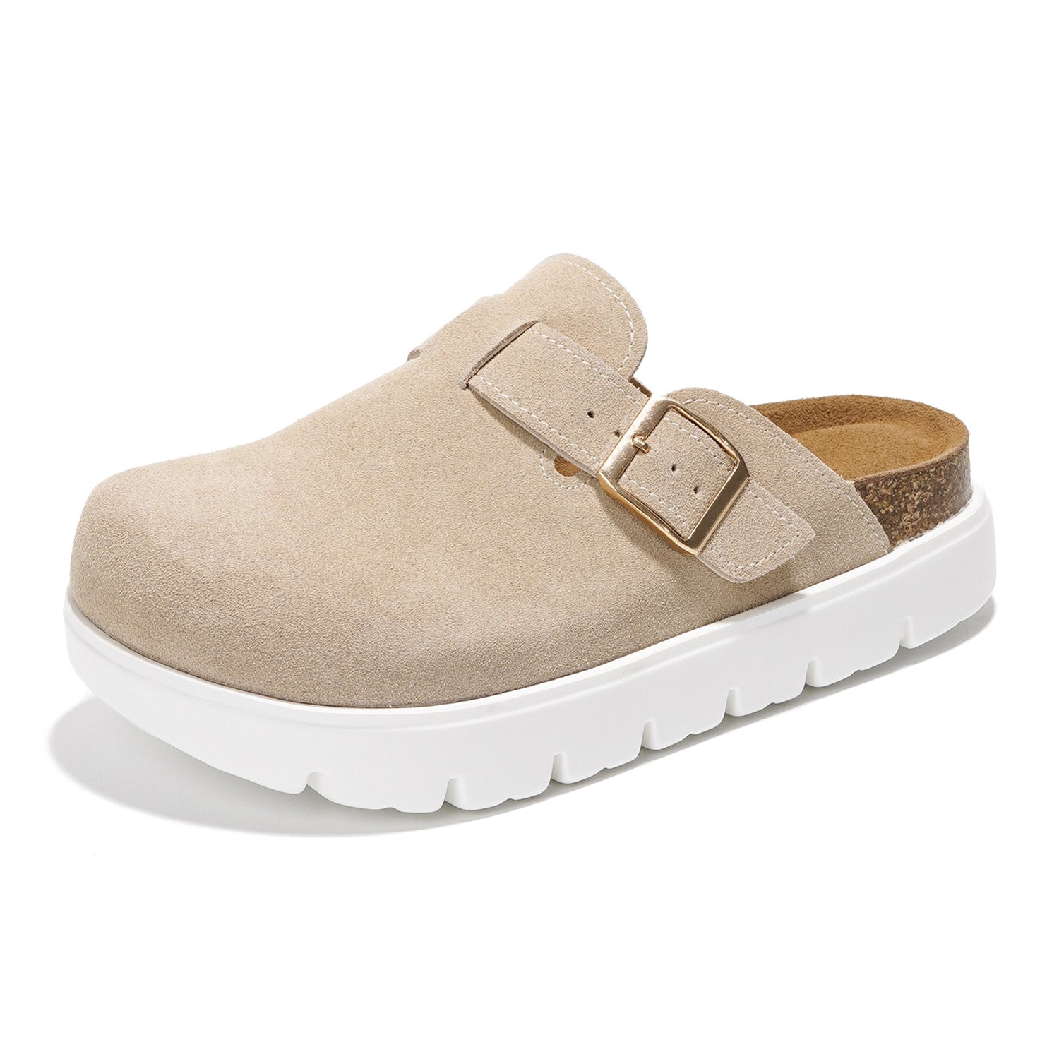 Project Cloud | "Benton Chunky" Women Clogs | Genuine Leather | Arch Support | ProjectPlush | Lightweight | Non-Slip