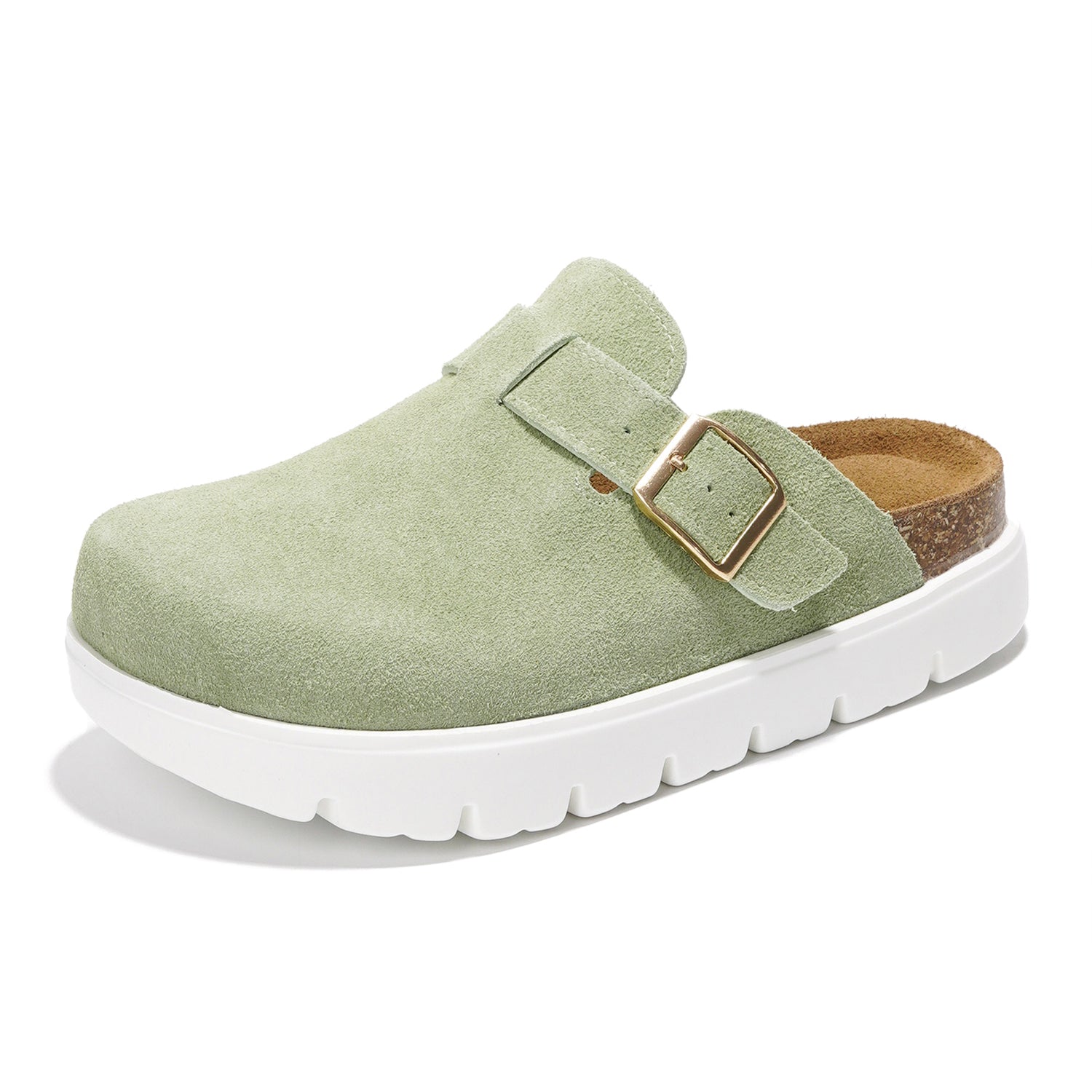 Project Cloud | "Benton Chunky" Women Clogs | Genuine Leather | Arch Support | ProjectPlush | Lightweight | Non-Slip