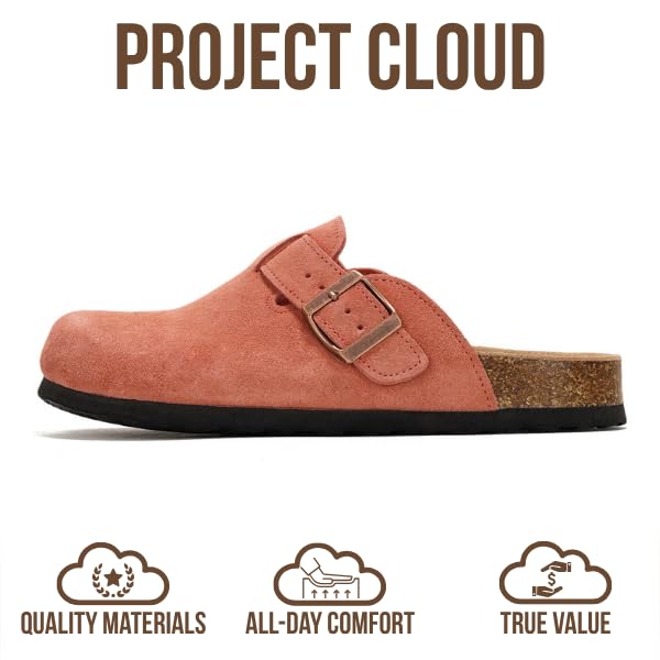 Zuecos de cuero para mujer Benton de Project Cloud: espuma viscoelástica y soporte 