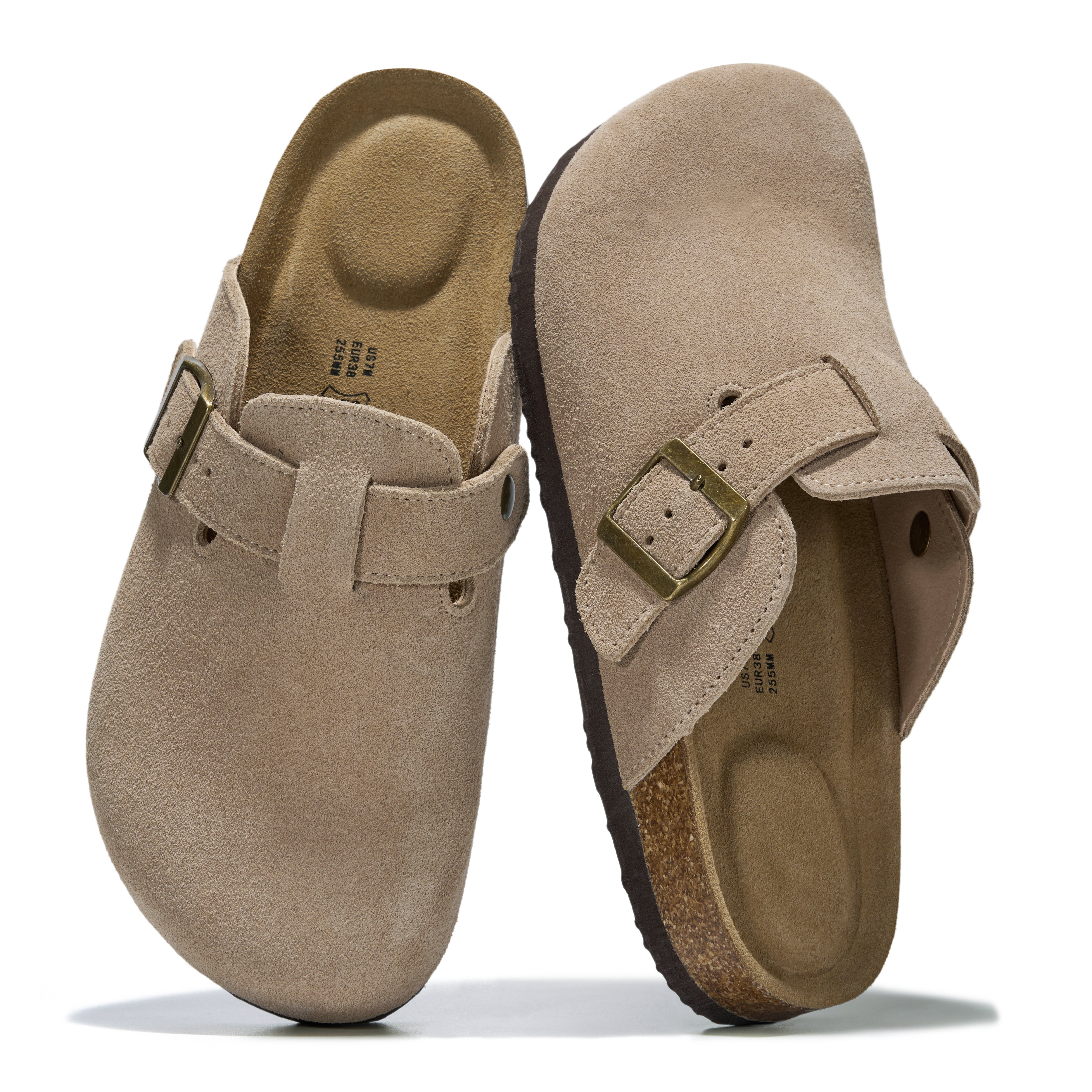 Project Cloud Women's | Genuine Suede Footbed Clogs | ProjectPlush | Lightweight | Non-Slip - Benton