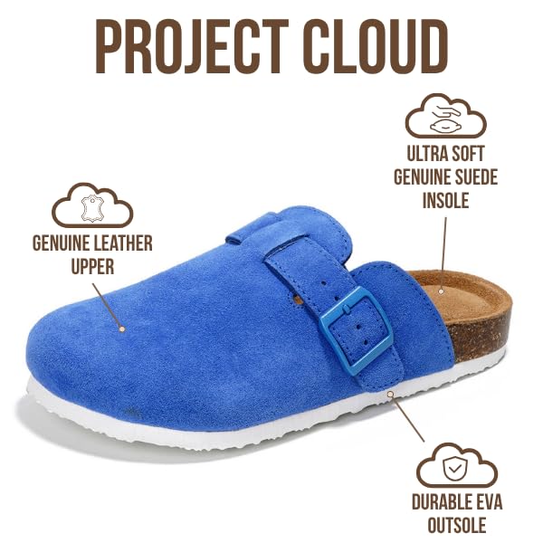 Zuecos de cuero para mujer Benton de Project Cloud: espuma viscoelástica y soporte 