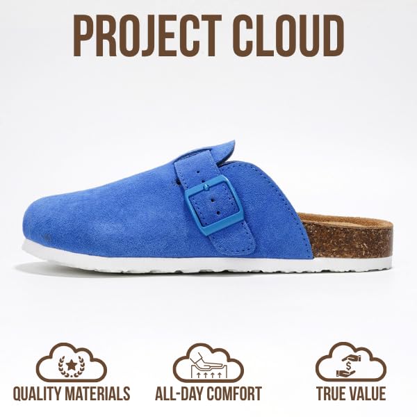 Zuecos de cuero para mujer Benton de Project Cloud: espuma viscoelástica y soporte 