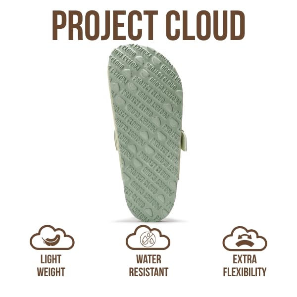 Zuecos de cuero para mujer Benton de Project Cloud: espuma viscoelástica y soporte 