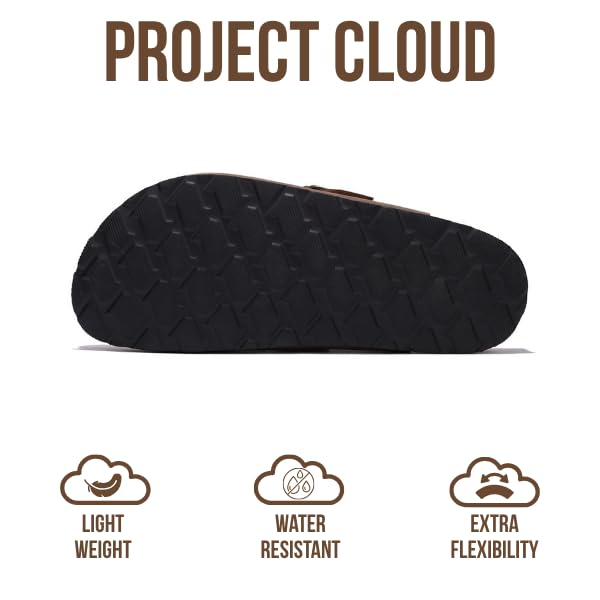 Zuecos de cuero para mujer Benton de Project Cloud: espuma viscoelástica y soporte 