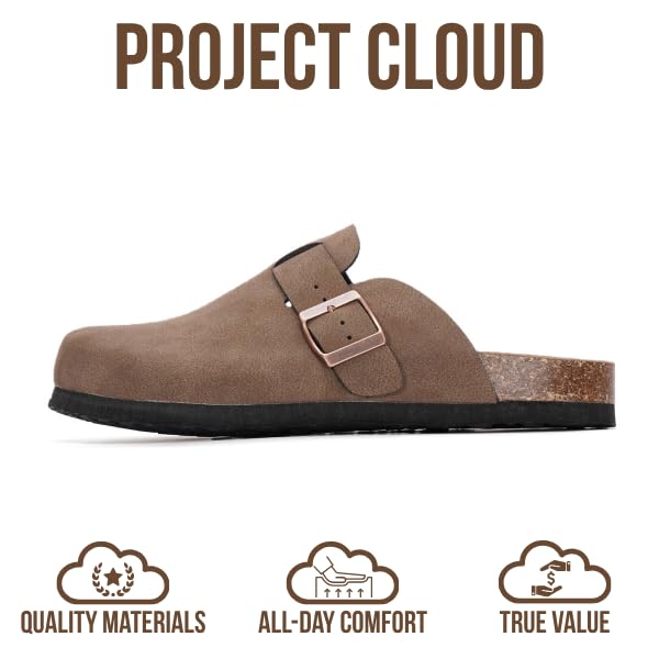 Project Cloud Women's | Genuine Suede Footbed Clogs | ProjectPlush | Lightweight | Non-Slip - Benton - Project Cloud - Clogs -Shop Project Cloud premium footwear Now!