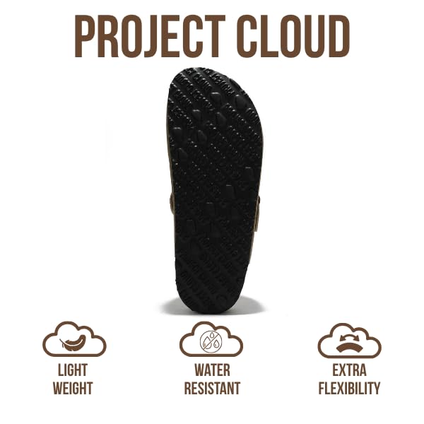 Zuecos de cuero para mujer Benton de Project Cloud: espuma viscoelástica y soporte 