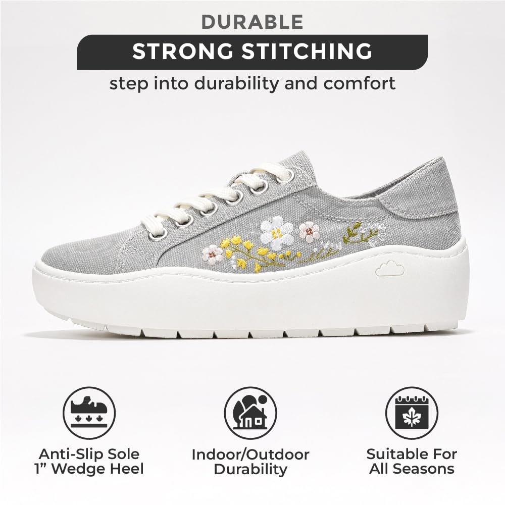Project Cloud Women's | Lace-up Platform Sneakers | ProjectPlush™ | Lightweight | Non-Slip - Bossy - Project Cloud - Sneaker -Shop Project Cloud premium footwear Now!