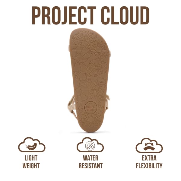 Project Cloud Women's | Platform Sandals Women | Plush and Soft Insole | Lightweight | Non-Slip - Brandy