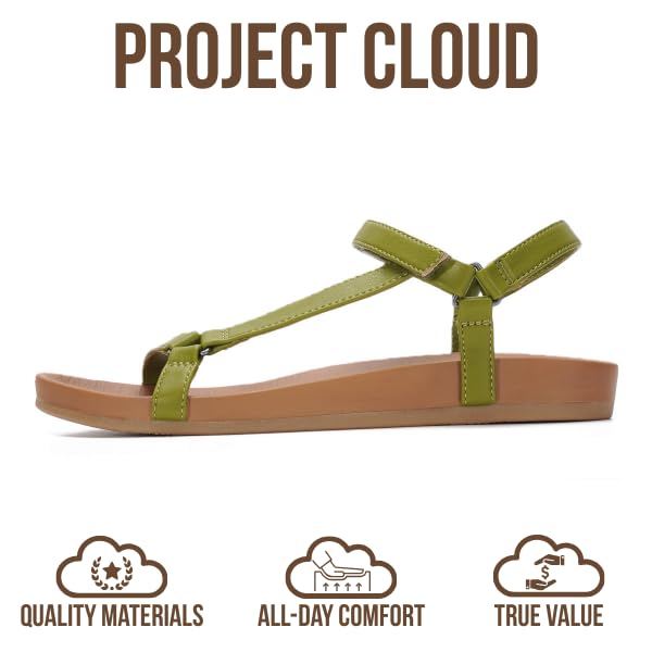 Project Cloud Women's | Platform Sandals Women | Plush and Soft Insole | Lightweight | Non-Slip - Brandy