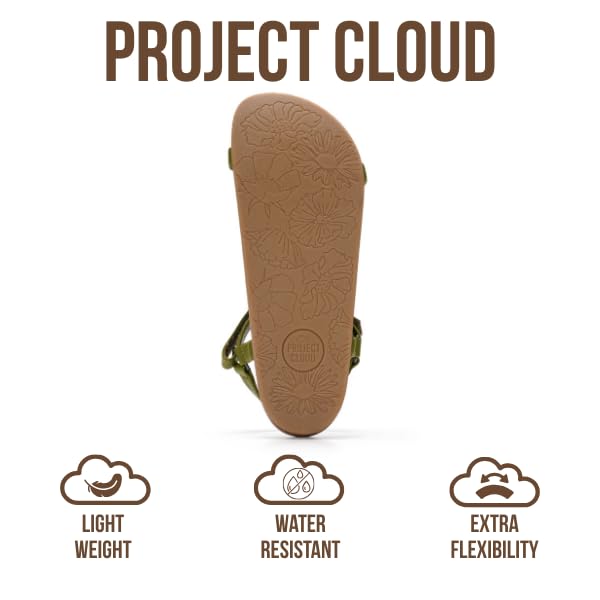 Project Cloud Women's | Platform Sandals Women | Plush and Soft Insole | Lightweight | Non-Slip - Brandy