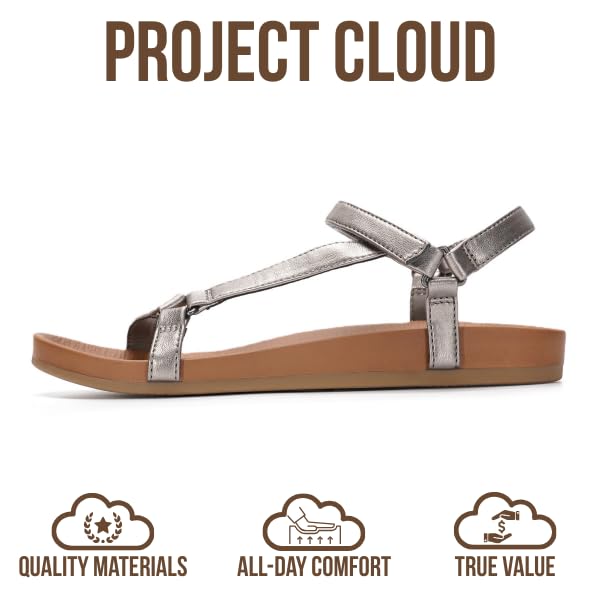 Project Cloud Women's | Platform Sandals Women | Plush and Soft Insole | Lightweight | Non-Slip - Brandy