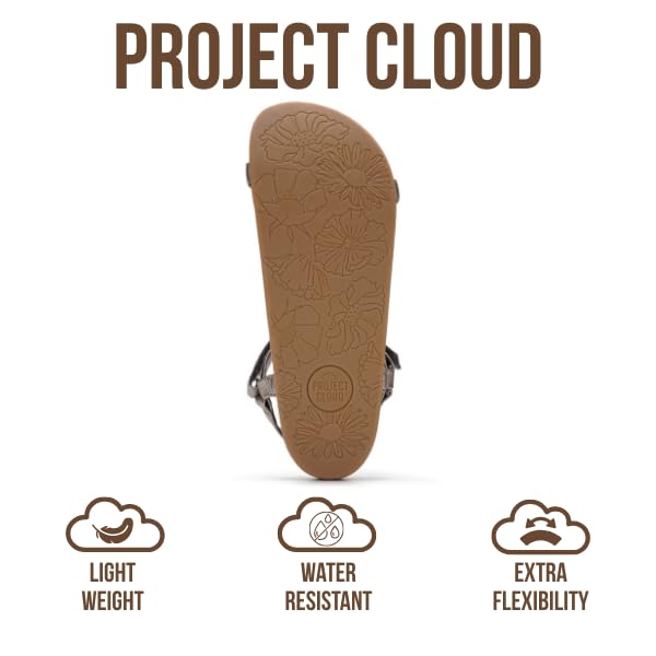 Project Cloud Women's | Platform Sandals Women | Plush and Soft Insole | Lightweight | Non-Slip - Brandy