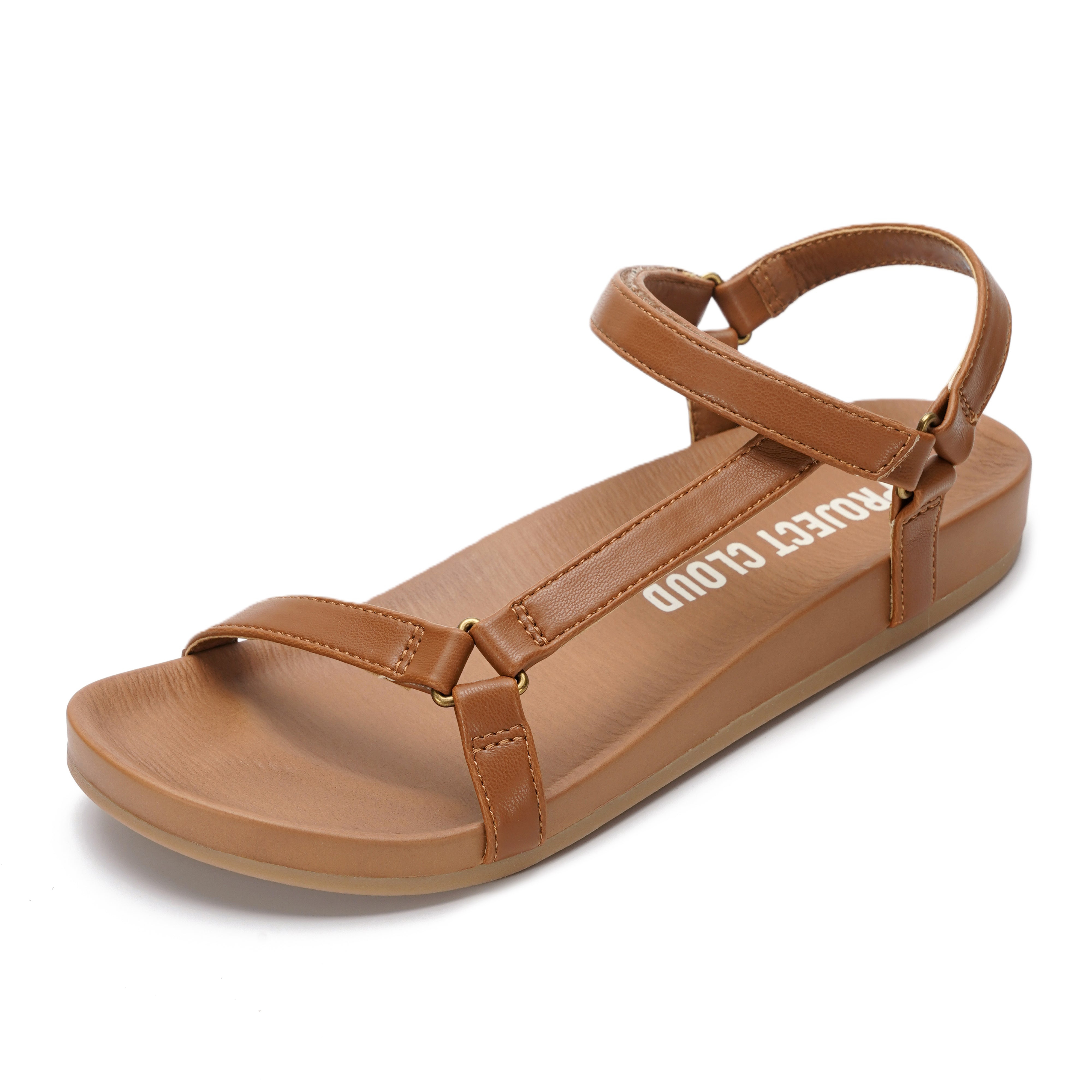 Project Cloud Women's | Platform Sandals Women | Plush and Soft Insole | Lightweight | Non-Slip - Brandy