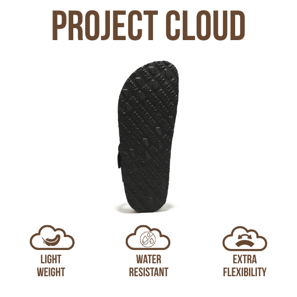 Sandalias de piel Britani de Project Cloud: piel auténtica, espuma viscoelástica 