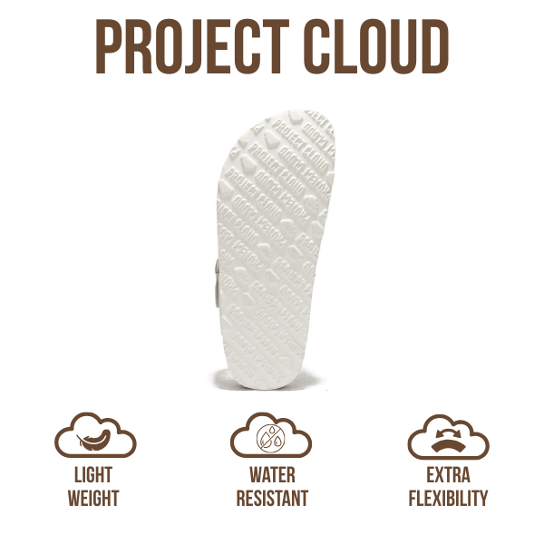 Sandalias de piel Britani de Project Cloud: piel auténtica, espuma viscoelástica 