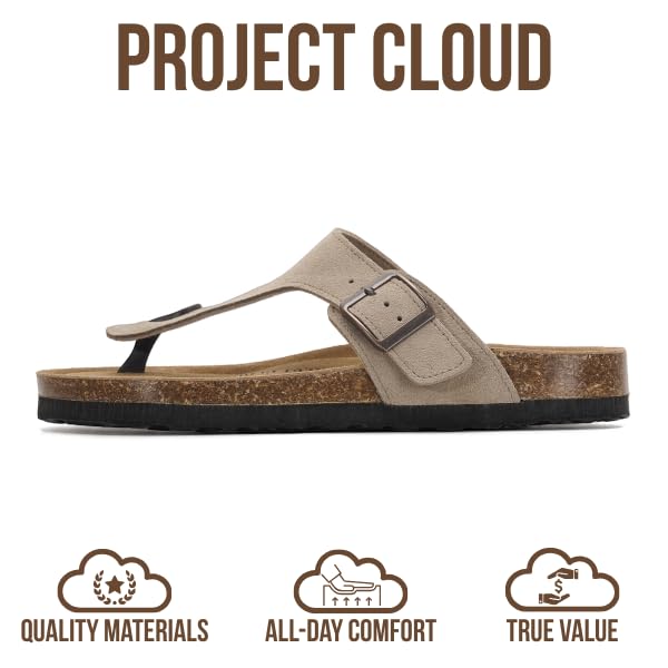 Project Cloud Women's | 100% Genuine Leather Thong Sandals | Water Resistant | Lightweight | Non-Slip - Britani