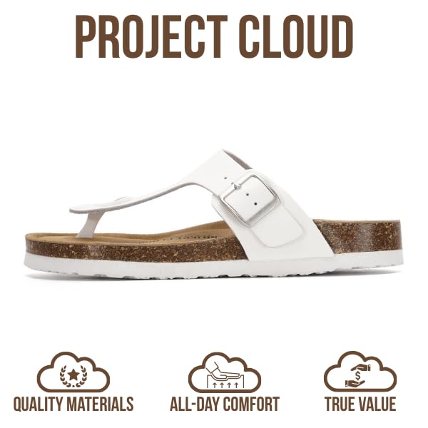 Project Cloud Women's | 100% Genuine Leather Thong Sandals | Water Resistant | Lightweight | Non-Slip - Britani