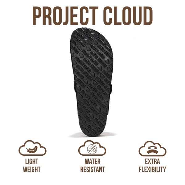 Project Cloud | "Brooklyn" 100% Genuine Full Grain Leather Slippers for Men | Memory Foam | Non-Slip