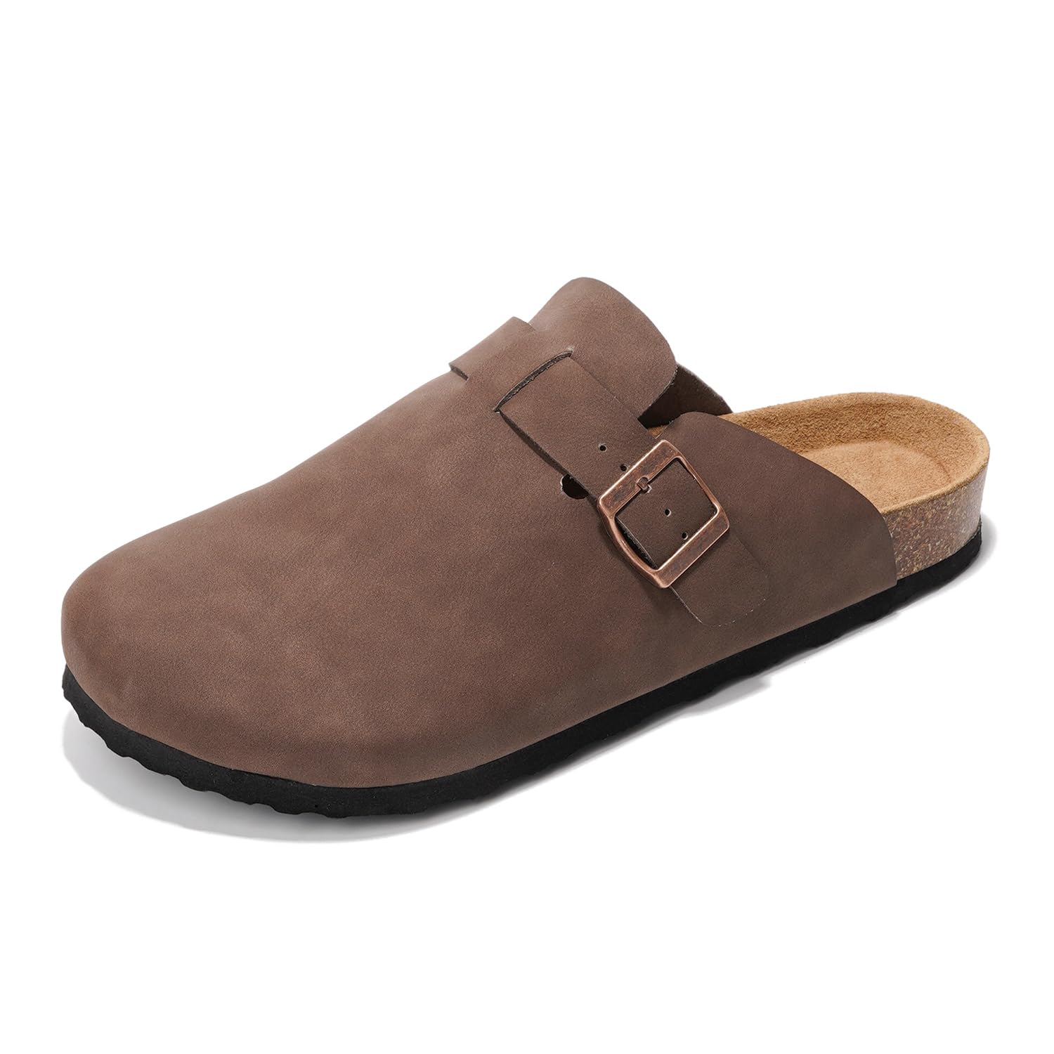Project Cloud | "Brooklyn" 100% Genuine Full Grain Leather Slippers for Men | Memory Foam | Non-Slip
