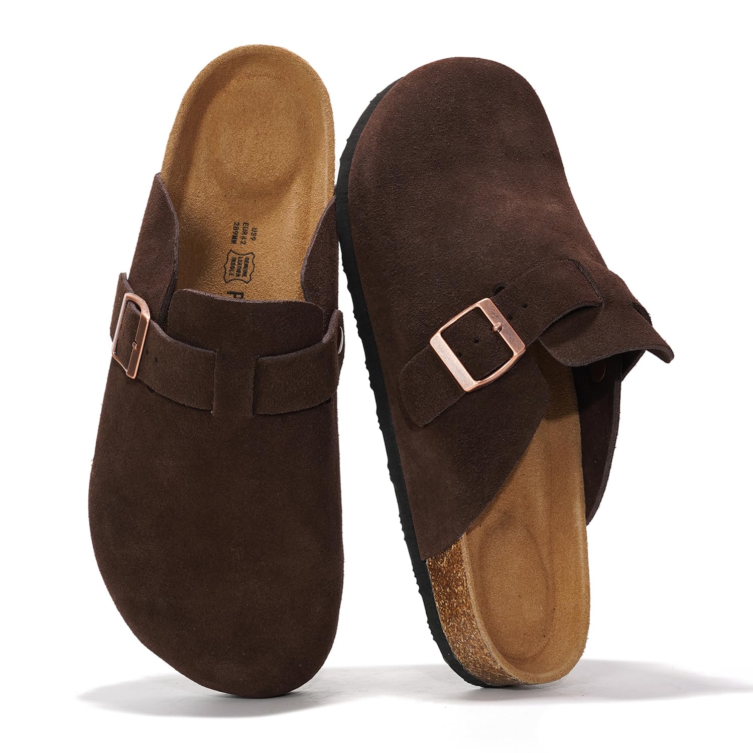 Project Cloud | "Brooklyn" 100% Genuine Full Grain Leather Slippers for Men | Memory Foam | Non-Slip