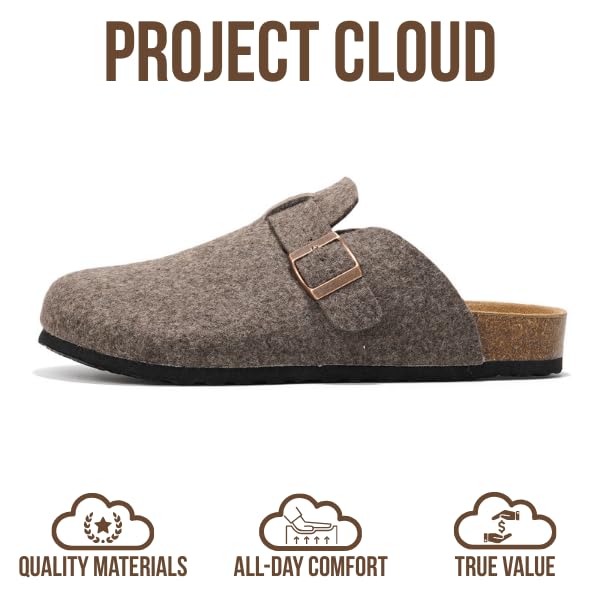 Project Cloud | "Brooklyn" 100% Genuine Full Grain Leather Slippers for Men | Memory Foam | Non-Slip