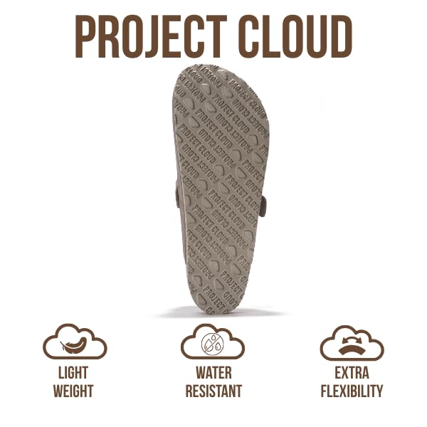 Project Cloud | "Brooklyn" 100% Genuine Full Grain Leather Slippers for Men | Memory Foam | Non-Slip
