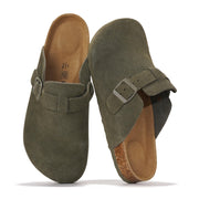 Project Cloud Men's Slippers | 100% Genuine Full Grain Leather | Memory Foam | Non-Slip | Brooklyn - Project Cloud - Clogs -Shop Project Cloud premium footwear Now!