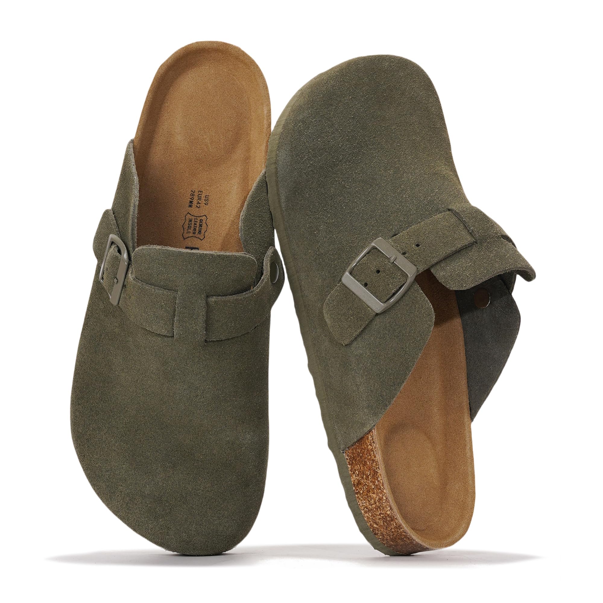 Project Cloud | "Brooklyn" 100% Genuine Full Grain Leather Slippers for Men | Memory Foam | Non-Slip