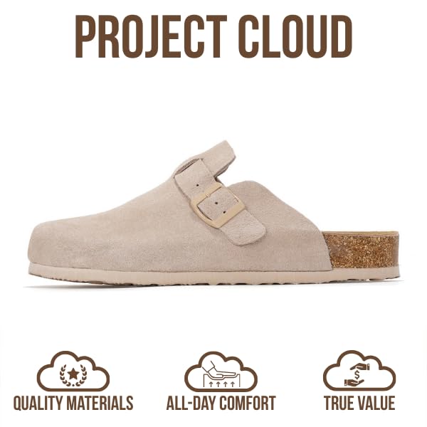 Project Cloud | "Brooklyn" 100% Genuine Full Grain Leather Slippers for Men | Memory Foam | Non-Slip