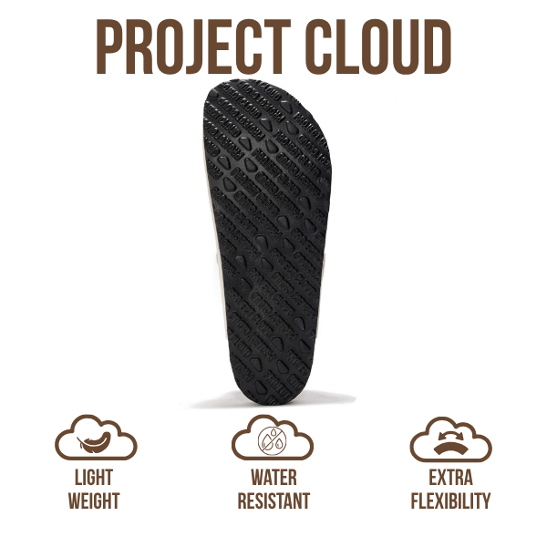 Project Cloud | "Brooklyn" 100% Genuine Full Grain Leather Slippers for Men | Memory Foam | Non-Slip