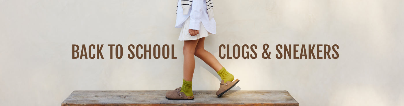 Back To School Clogs & Sneakers Banner