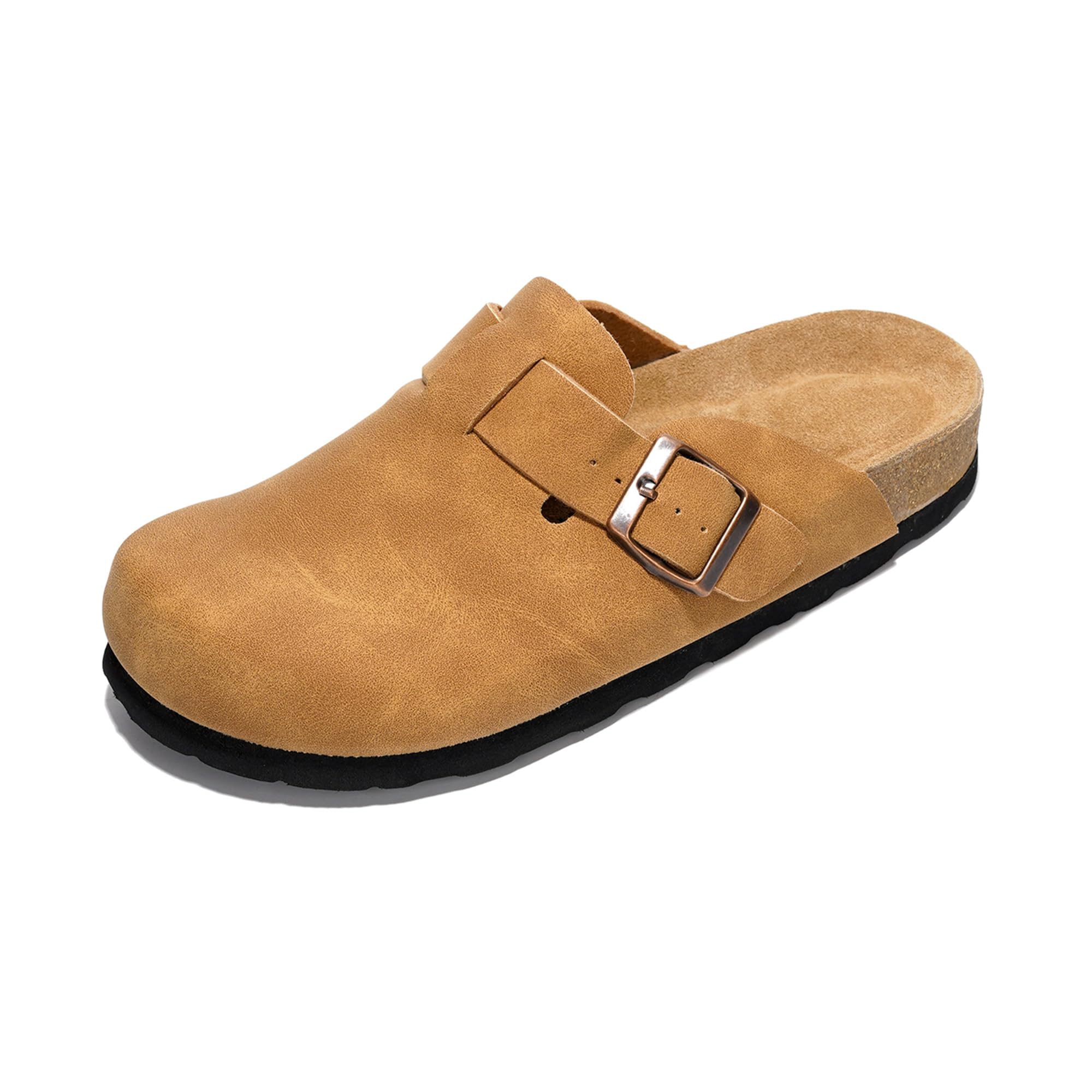 Zuecos de cuero para mujer Benton de Project Cloud: espuma viscoelástica y soporte 