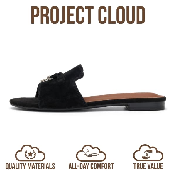 Project Cloud Women's | Genuine Leather Sandals Women Dressy | Memory Foam | Lightweight | Non-Slip - Cannes - Project Cloud - Sandals -Shop Project Cloud premium footwear Now!