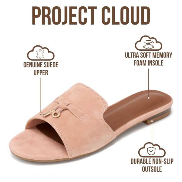 Project Cloud Women's | Genuine Leather Sandals Women Dressy | Memory Foam | Lightweight | Non-Slip - Cannes - Project Cloud - Sandals -Shop Project Cloud premium footwear Now!