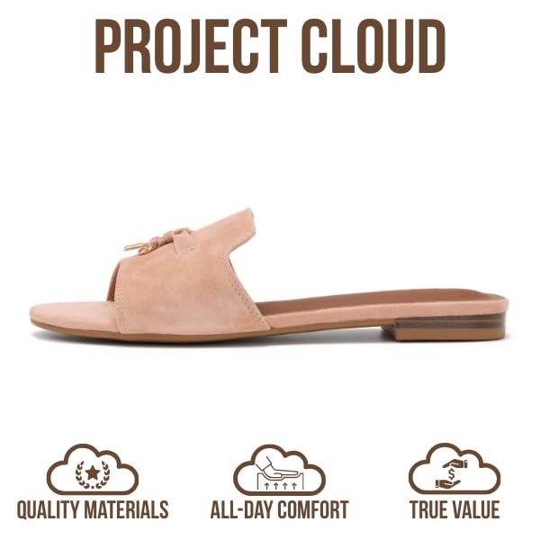 Project Cloud Women's | Genuine Leather Sandals Women Dressy | Memory Foam | Lightweight | Non-Slip - Cannes - Project Cloud - Sandals -Shop Project Cloud premium footwear Now!