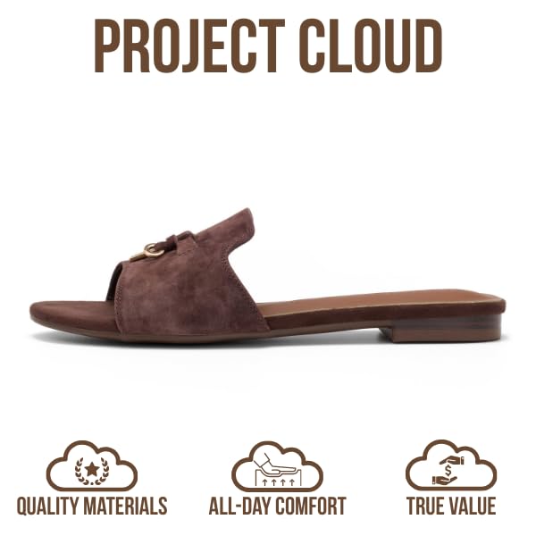 Project Cloud Women's | Genuine Leather Sandals Women Dressy | Memory Foam | Lightweight | Non-Slip - Cannes - Project Cloud - Sandals -Shop Project Cloud premium footwear Now!