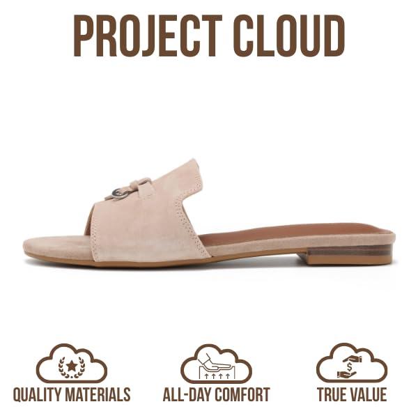 Project Cloud Women's | Genuine Leather Sandals Women Dressy | Memory Foam | Lightweight | Non-Slip - Cannes - Project Cloud - Sandals -Shop Project Cloud premium footwear Now!