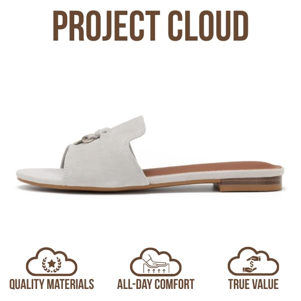 Project Cloud Women's | Genuine Leather Sandals Women Dressy | Memory Foam | Lightweight | Non-Slip - Cannes - Project Cloud - Sandals -Shop Project Cloud premium footwear Now!