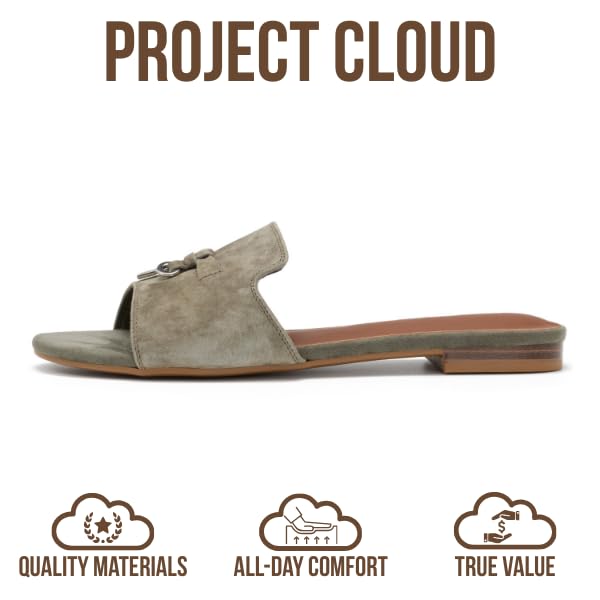 Project Cloud Women's | Genuine Leather Sandals Women Dressy | Memory Foam | Lightweight | Non-Slip - Cannes - Project Cloud - Sandals -Shop Project Cloud premium footwear Now!