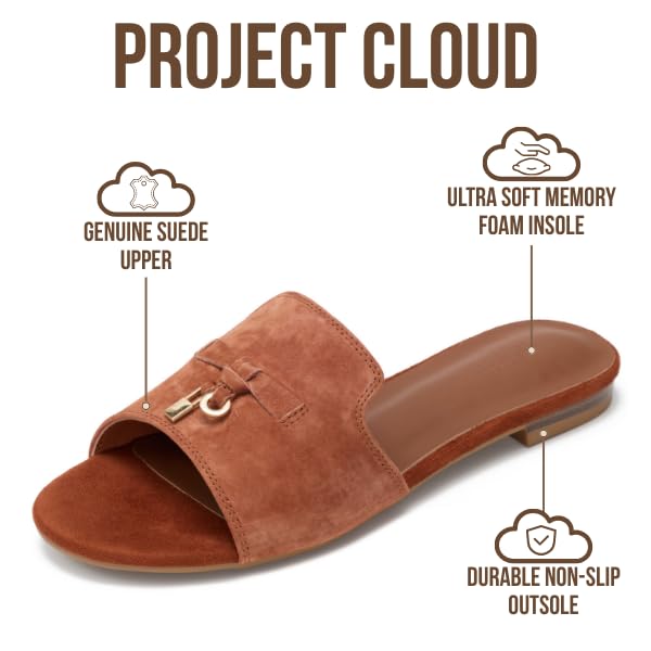 Project Cloud Women's | Genuine Leather Sandals Women Dressy | Memory Foam | Lightweight | Non-Slip - Cannes - Project Cloud - Sandals -Shop Project Cloud premium footwear Now!